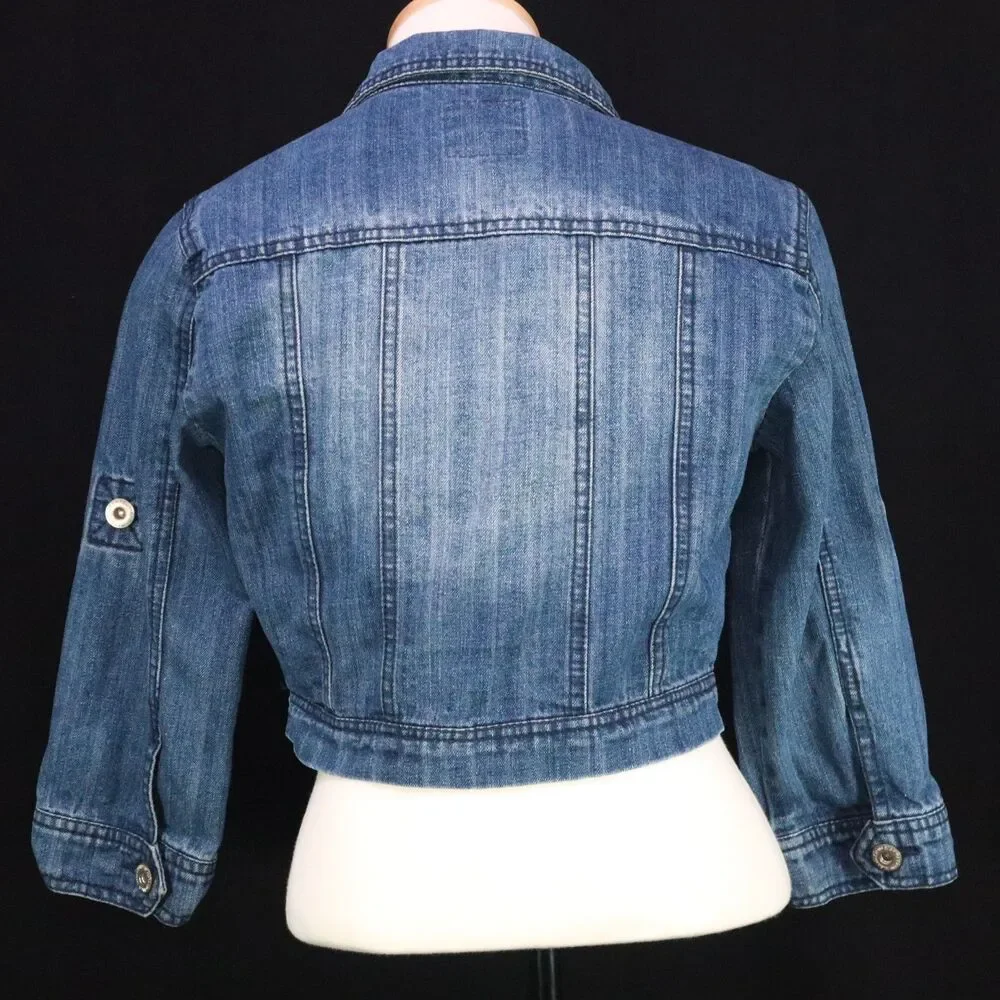 Denim Jacket Highway Jeans Kids Size M Roll Tab Sleeve Pockets